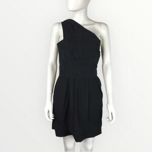 BCBG Generation Black Cocktail Dress Fit & Flare One Strap  Knee Length